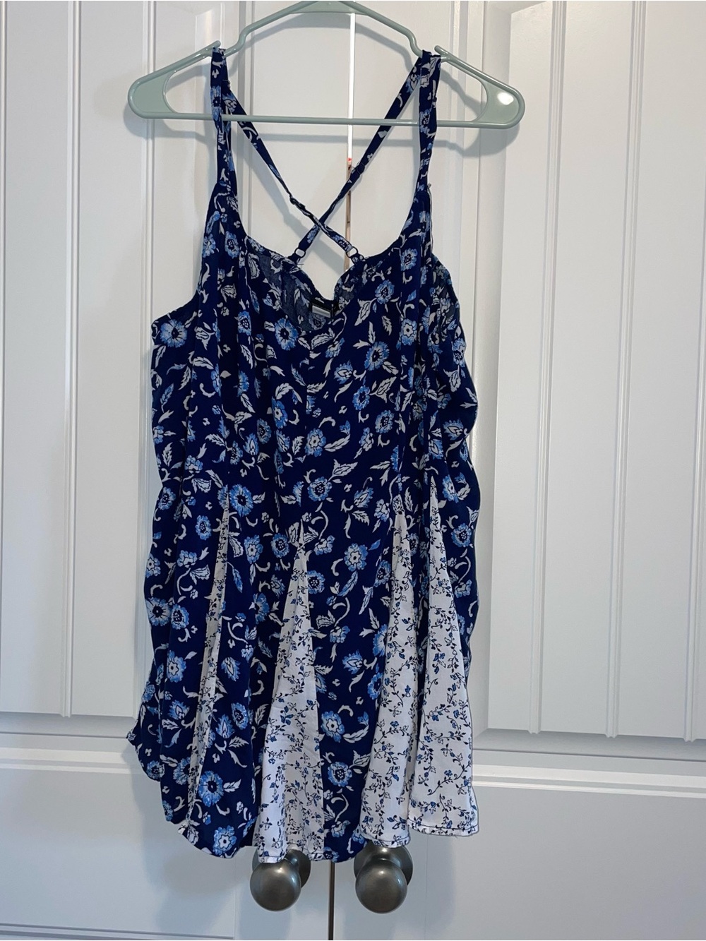 torrid Navy Blue Floral Crisscross Tank